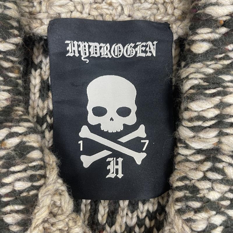 ハイドロゲン HYDROGEN ニット、セーター 長袖 ドクロ スカル ボタン ショールカラー カウチン ニット カーディガン L マルチカラー / マルチカラー / multicolor メンズ USED 古着 中古 50166670