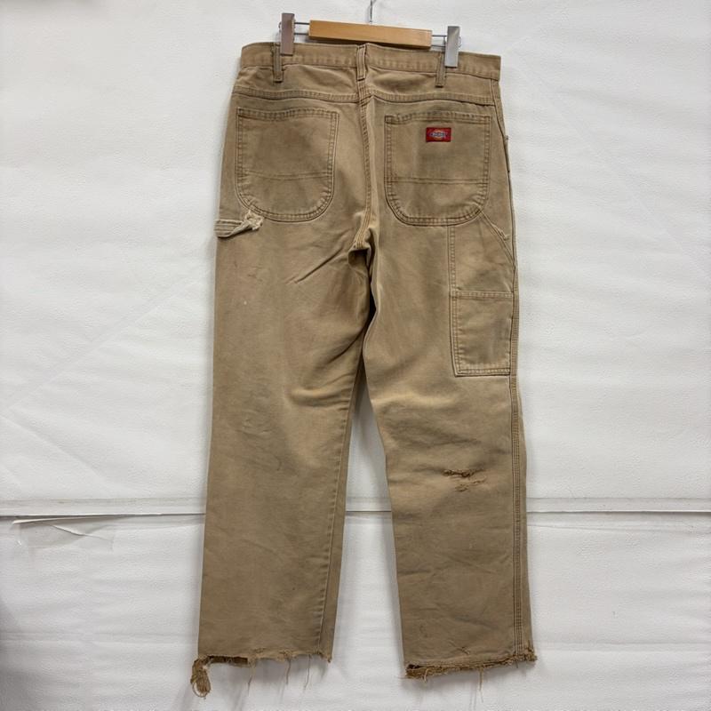 ディッキーズ Dickies パンツ ワークパンツ、ペインターパンツ 00s ダック ペインターパンツ フェード クラッシュ ダメージ BORO ボロ メキシコ製 OLD 33インチ ワンポイント X ロゴ、文字 キャメル / キャメル / X ベージュ / ベージュ / beige メンズ USED 古着 中古 50166672