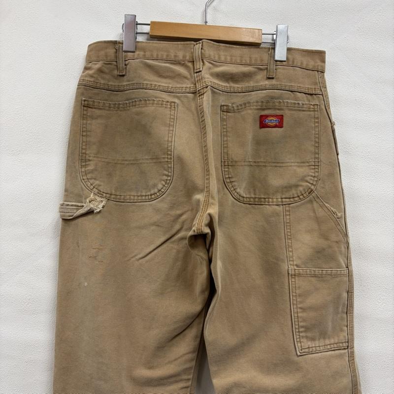 ディッキーズ Dickies パンツ ワークパンツ、ペインターパンツ 00s ダック ペインターパンツ フェード クラッシュ ダメージ BORO ボロ メキシコ製 OLD 33インチ ワンポイント X ロゴ、文字 キャメル / キャメル / X ベージュ / ベージュ / beige メンズ USED 古着 中古 50166672