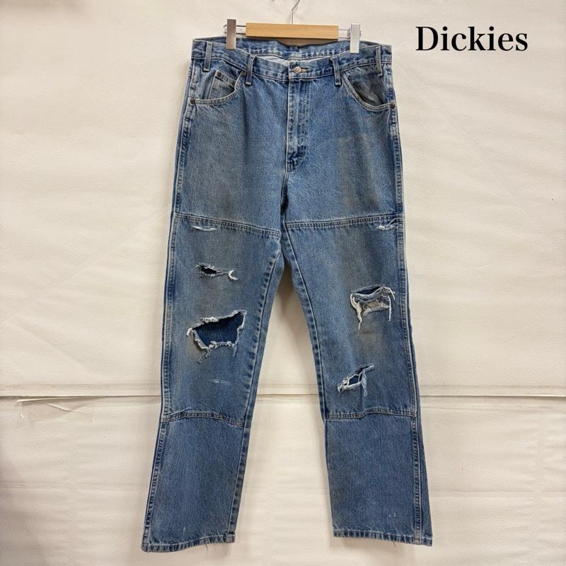 ディッキーズ Dickies パンツ デニム、ジーンズ ダブルニー デニム ワーク ペインターパンツ クラッシュ ダメージ BORO ボロ フェード バギーメキシコ製 W36 L32 36インチ ダメージ加工 インディゴ / インディゴ / Indigo メンズ USED 古着 中古 50166677