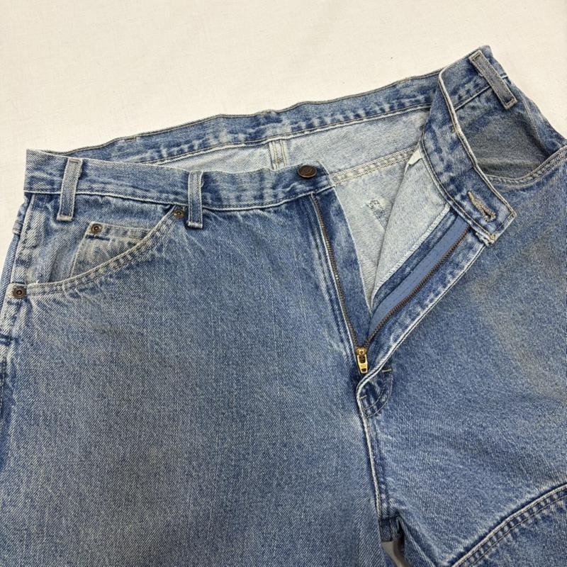 ディッキーズ Dickies パンツ デニム、ジーンズ ダブルニー デニム ワーク ペインターパンツ クラッシュ ダメージ BORO ボロ フェード バギーメキシコ製 W36 L32 36インチ ダメージ加工 インディゴ / インディゴ / Indigo メンズ USED 古着 中古 50166677