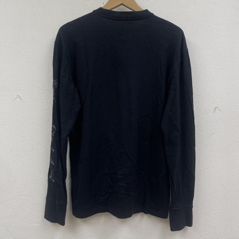 バーバリーブラックレーベル BURBERRY BLACK LABEL Tシャツ 長袖 Equestrian Knight ロゴ プリント Tシャツ ロンT bmv25-513-09 3 黒 / ブラック / black メンズ USED 古着 中古 50166678