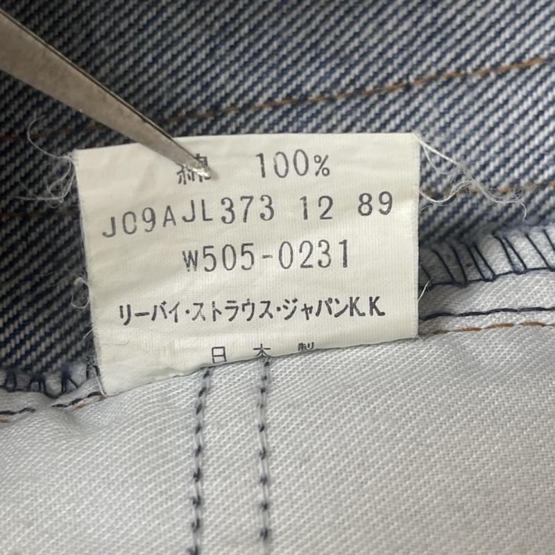 リーバイス Levi s パンツ デニム、ジーンズ 日本製 505 ジップフライ ストレート デニム パンツ W505-0217 29インチ インディゴ / インディゴ / Indigo レディース USED 古着 中古 50166680