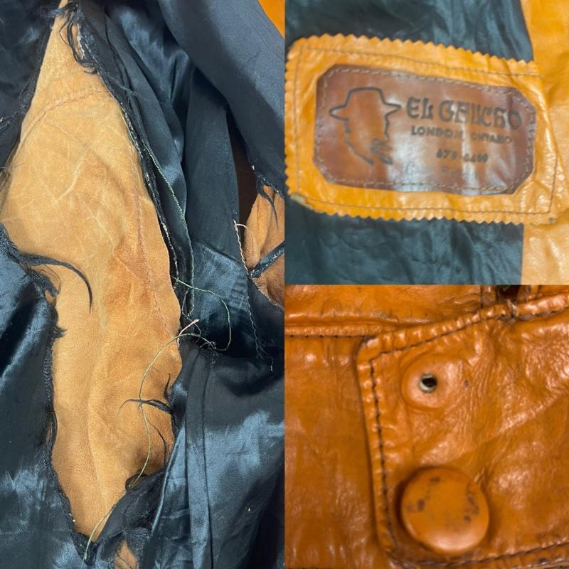 古着 USED ジャケット、上着 レザージャケット El Gaucho Leather Works ヴィンテージ クラフト ジップアップ レザー ジャケット 茶 / ブラウン / brown メンズ USED 古着 中古 50166681