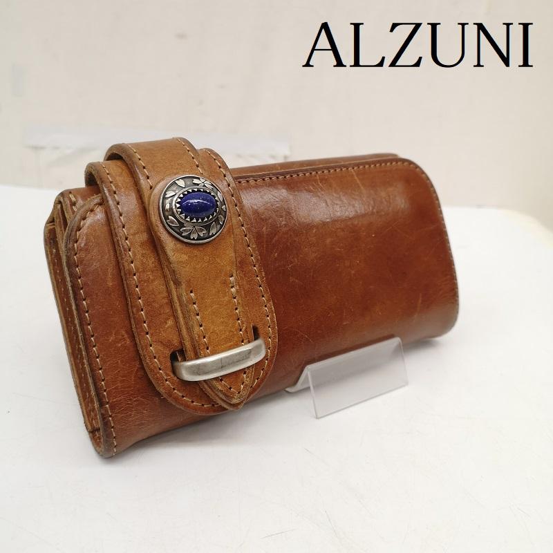 アルズニ ALZUNI 財布 長財布 ラピスラズリ レザー ロングウォレット 長財布 - 茶 / ブラウン / brown メンズ USED 古着 中古 50166683