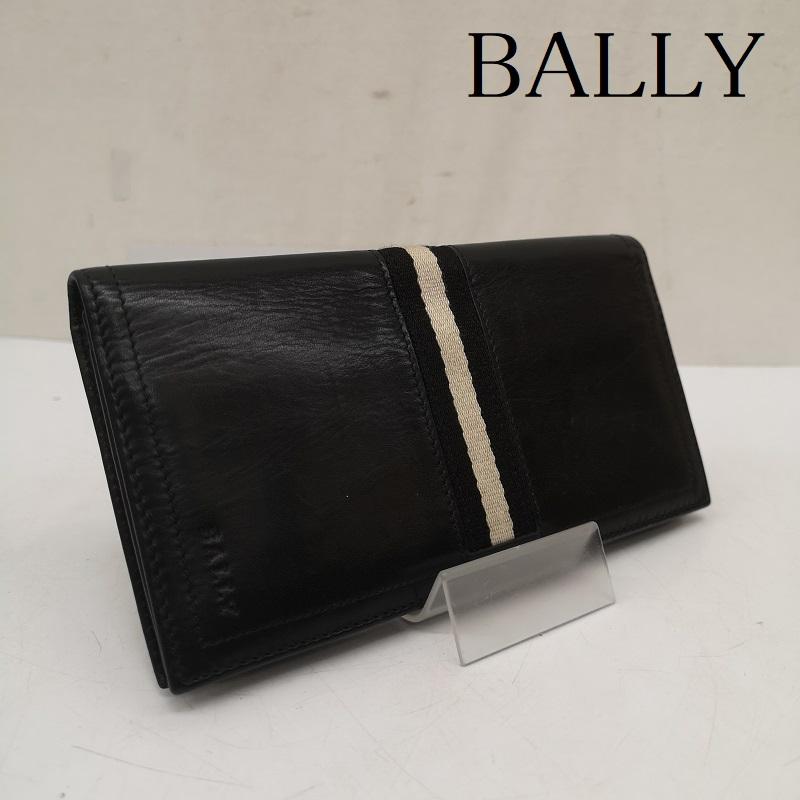 バリー BALLY 財布 長財布 レザー ロングウォレット 長財布 - 黒 / ブラック / black メンズ USED 古着 中古 50166684