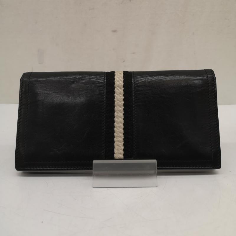 バリー BALLY 財布 長財布 レザー ロングウォレット 長財布 - 黒 / ブラック / black メンズ USED 古着 中古 50166684