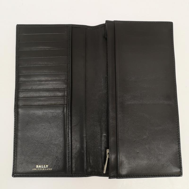 バリー BALLY 財布 長財布 レザー ロングウォレット 長財布 - 黒 / ブラック / black メンズ USED 古着 中古 50166684
