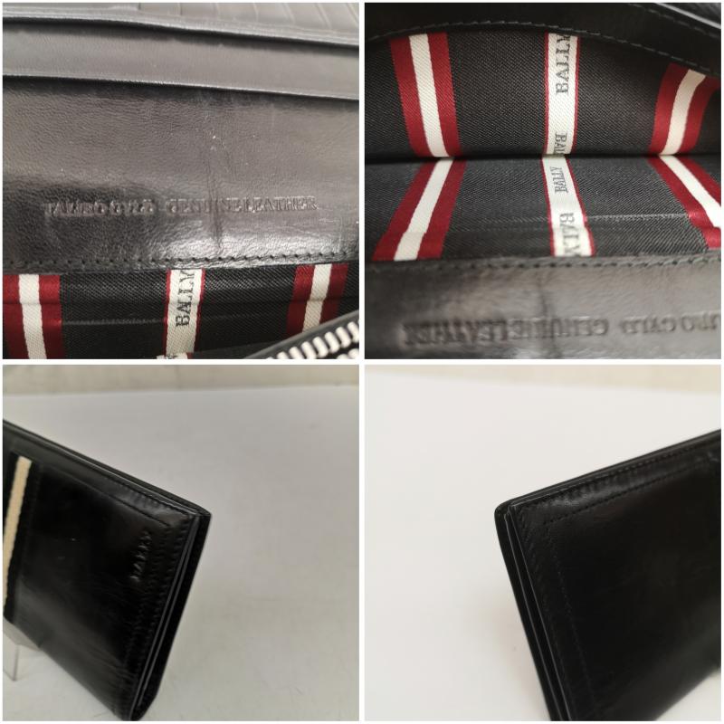 バリー BALLY 財布 長財布 レザー ロングウォレット 長財布 - 黒 / ブラック / black メンズ USED 古着 中古 50166684