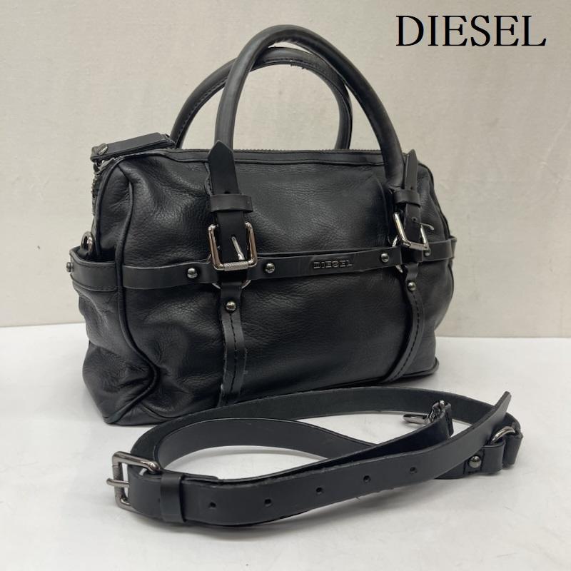 ディーゼル DIESEL ハンドバッグ ハンドバッグ 本革 レザー 2way ハンドバッグ ショルダーバッグ y2k - 黒 / ブラック / black レディース USED 古着 中古 50166685