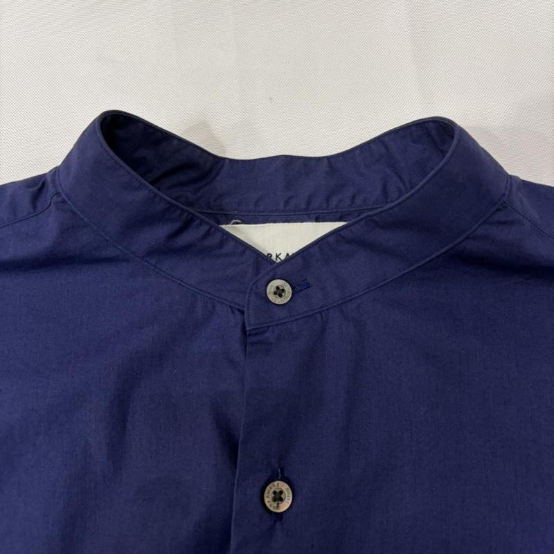 マーカウェア markaware シャツ、ブラウス 長袖 コットンバンドカラーシャツ COMFORT FIT BAND COLLAR SHIRT a21c-02sh03c 2 無地 紺 / ネイビー / navy メンズ USED 古着 中古 50166688