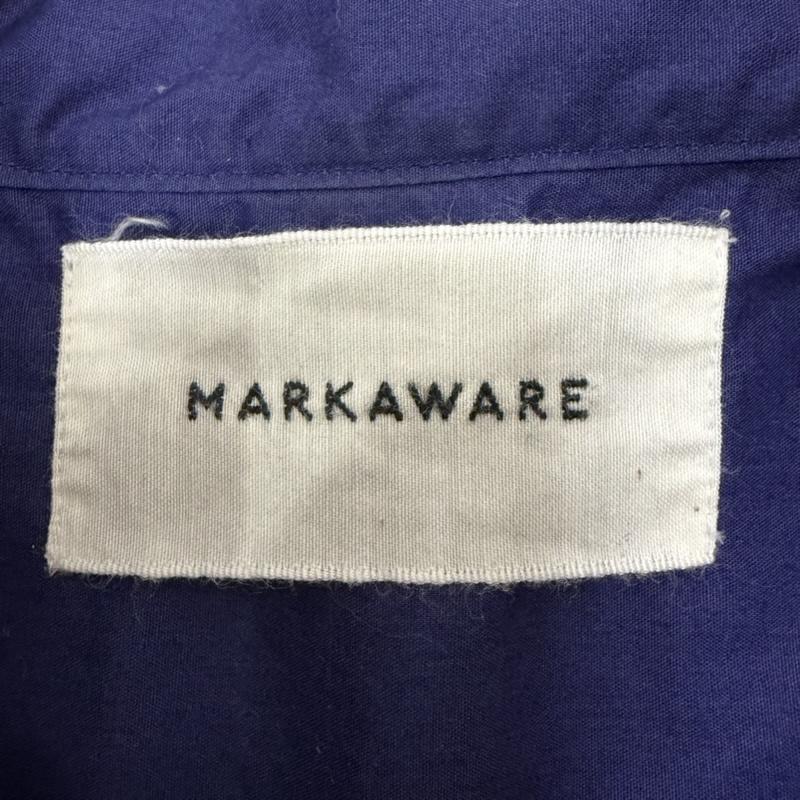 マーカウェア markaware シャツ、ブラウス 長袖 コットンバンドカラーシャツ COMFORT FIT BAND COLLAR SHIRT a21c-02sh03c 2 無地 紺 / ネイビー / navy メンズ USED 古着 中古 50166688