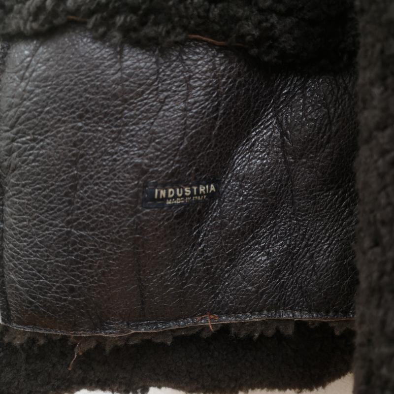 古着 USED コート コート一般 INDUSTRIA イタリア製 リアルムートン 羊革 トグルボタン ボア ダッフルコート 茶 / ブラウン / brown メンズ USED 古着 中古 50166692