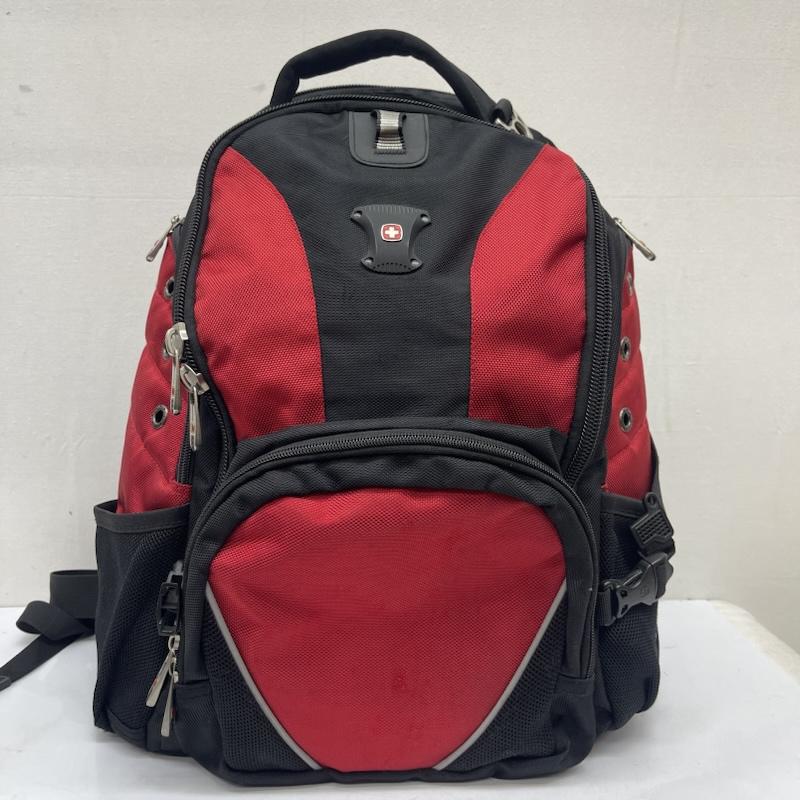 古着 USED リュックサック、デイパック リュックサック、デイバッグ SwissGear スイスギア トラベルギア バックパック - 黒 / ブラック / black X 赤 / レッド / red メンズ USED 古着 中古 50166695