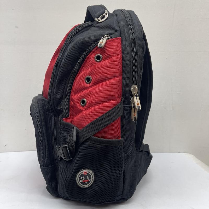 古着 USED リュックサック、デイパック リュックサック、デイバッグ SwissGear スイスギア トラベルギア バックパック - 黒 / ブラック / black X 赤 / レッド / red メンズ USED 古着 中古 50166695