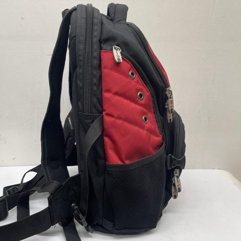 古着 USED リュックサック、デイパック リュックサック、デイバッグ SwissGear スイスギア トラベルギア バックパック - 黒 / ブラック / black X 赤 / レッド / red メンズ USED 古着 中古 50166695