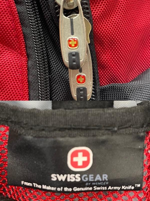 古着 USED リュックサック、デイパック リュックサック、デイバッグ SwissGear スイスギア トラベルギア バックパック - 黒 / ブラック / black X 赤 / レッド / red メンズ USED 古着 中古 50166695