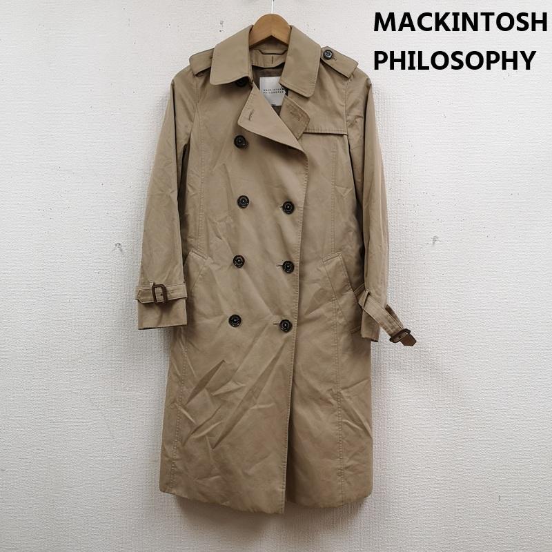 マッキントッシュ フィロソフィー MACKINTOSH PHILOSOPHY コート トレンチコート エポレット ウエストベルト ダブルブレスト ロング トレンチコート H5A02-220-40 36 ベージュ / ベージュ / beige レディース USED 古着 中古 50166700