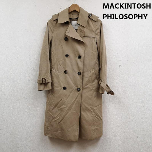 マッキントッシュ フィロソフィー MACKINTOSH PHILOSOPHY コート トレンチコート エポレット ウエストベルト ダブルブレスト ロング トレンチコート H5A02-220-40 36 ベージュ / ベージュ / beige レディース USED 古着 中古 50166700