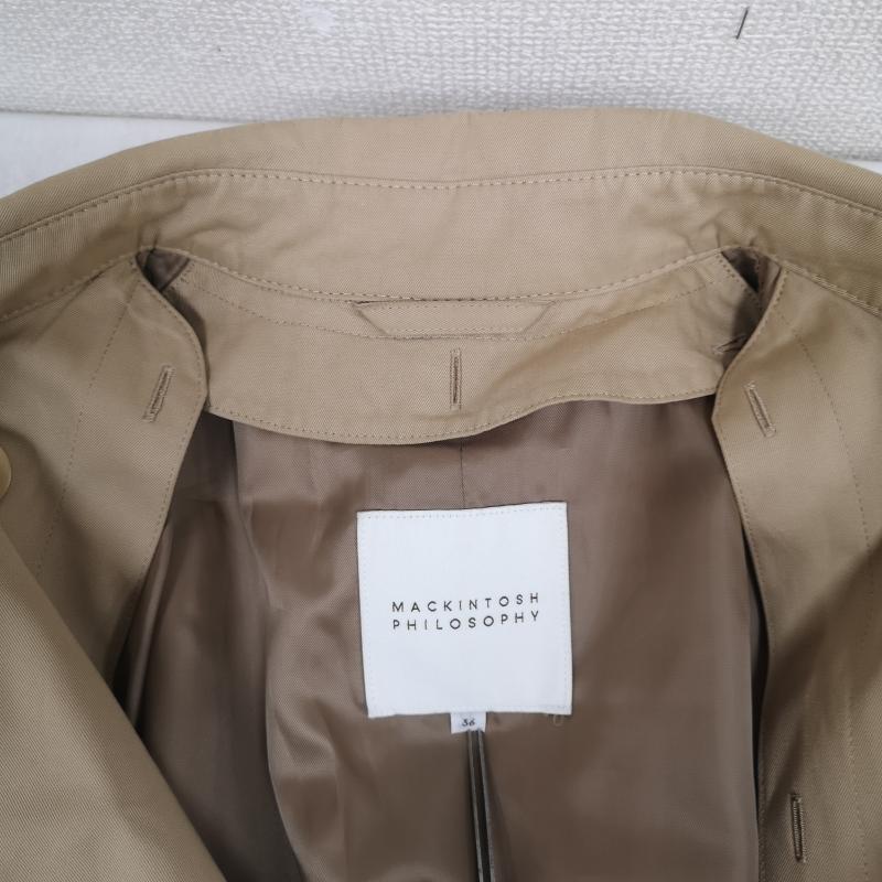 マッキントッシュ フィロソフィー MACKINTOSH PHILOSOPHY コート トレンチコート エポレット ウエストベルト ダブルブレスト ロング トレンチコート H5A02-220-40 36 ベージュ / ベージュ / beige レディース USED 古着 中古 50166700