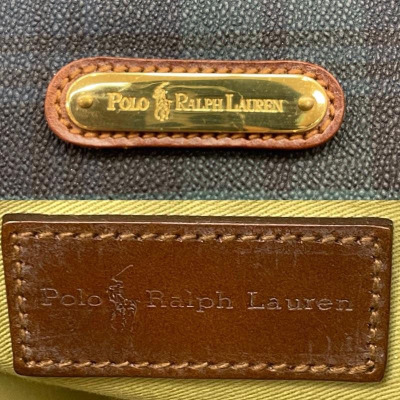ポロラルフローレン POLO RALPH LAUREN ボストンバッグ ボストンバッグ PVC チェック ミニ ボストン バッグ - 緑 / グリーン / green メンズ USED 古着 中古 50166701