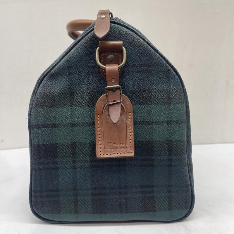 ポロラルフローレン POLO RALPH LAUREN ボストンバッグ ボストンバッグ PVC チェック ミニ ボストン バッグ - 緑 / グリーン / green メンズ USED 古着 中古 50166701