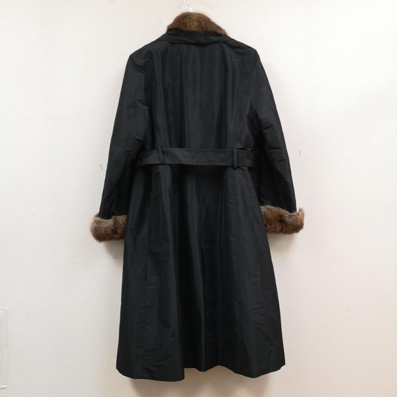 古着 USED コート コート一般 ファー 裏地レオパード ヒョウ柄 ナイロンコート 黒 / ブラック / black レディース USED 古着 中古 50166702