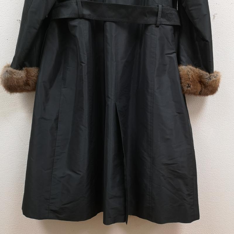 古着 USED コート コート一般 ファー 裏地レオパード ヒョウ柄 ナイロンコート 黒 / ブラック / black レディース USED 古着 中古 50166702