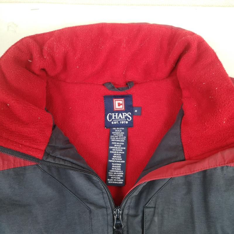 チャップスラルフローレン CHAPSRALPHLAUREN ジャケット、上着 ジャケット、ブレザー フルジップ 裏地フリース ドローコード 切替 中綿 ナイロン ジャケット M 紺 / ネイビー / navy メンズ USED 古着 中古 50166706
