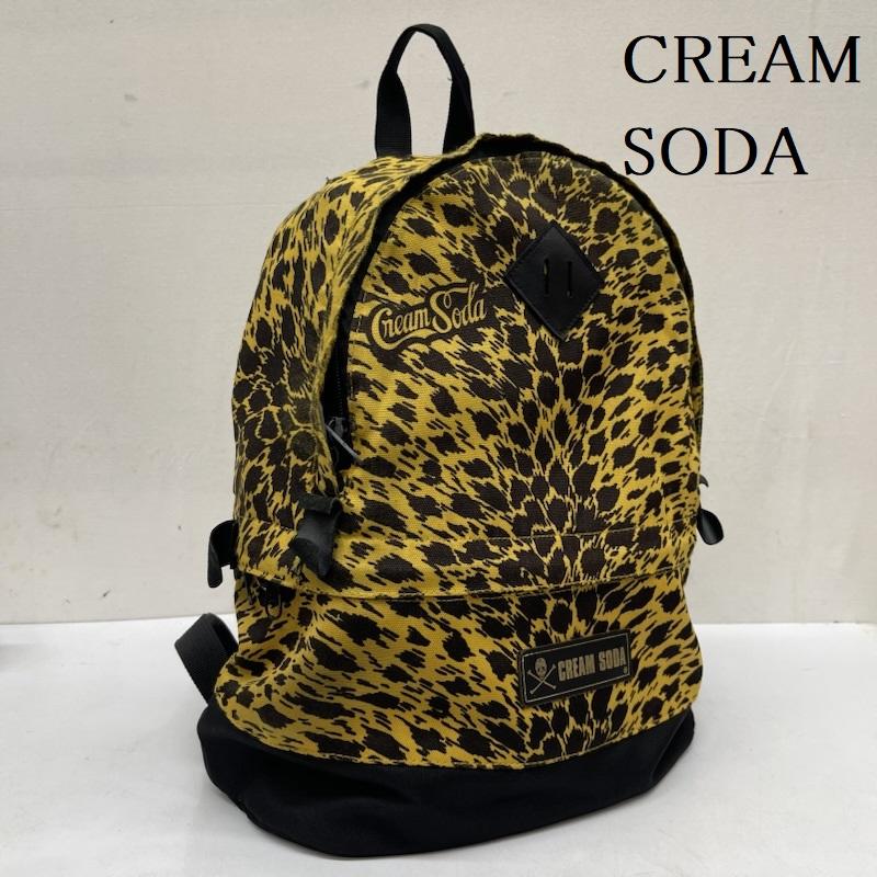 クリームソーダ CREAMSODA リュックサック、デイパック リュックサック、デイバッグ レオパード 豹 柄 リュック バックパック - 黒 / ブラック / black X 黄 / イエロー / yellow メンズ USED 古着 中古 50166716