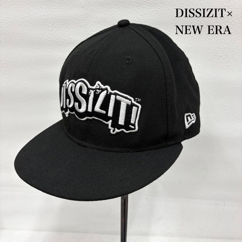 ディスイズイット！ DISSIZIT! 帽子 キャップ NEW ERA ニューエラ コラボ 刺繍 ロゴ ベースボールキャップ - ロゴ、文字 X 刺繍 黒 / ブラック / black X 白 / ホワイト / white メンズ USED 古着 中古 50166717