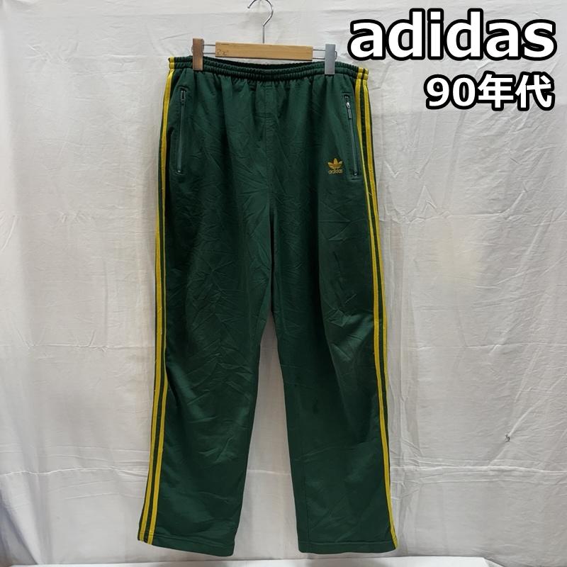 アディダス adidas ボトムス ボトムス 90年代 ビンテージ トレフォイル ナイロン ジャージ トラック パンツ 90s VINTAGE L 緑 / グリーン / green メンズ USED 古着 中古 50166720