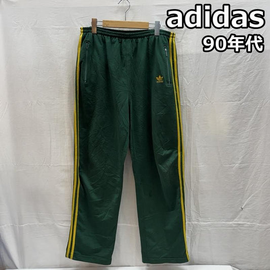 アディダス adidas ボトムス ボトムス 90年代 ビンテージ トレフォイル ナイロン ジャージ トラック パンツ 90s VINTAGE L 緑 / グリーン / green メンズ USED 古着 中古 50166720