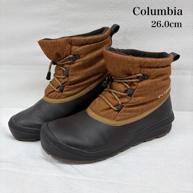 コロンビア Columbia ブーツ ショートブーツ チャケイピ 2 チャッカ OMNI-HEAT オムニヒート スノーブーツ 撥水 26.0cm ワンポイント X ロゴ、文字 X 刺繍 キャメル / キャメル / X 茶 / ブラウン / brown メンズ USED 古着 中古 50166722