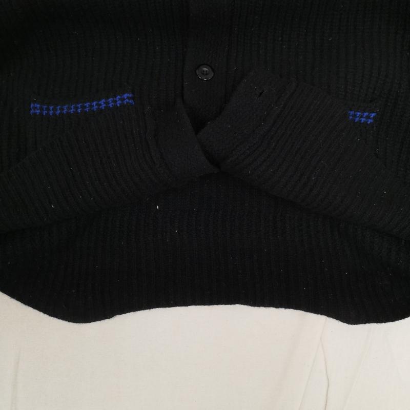 ステューシー STUSSY カーディガン 長袖 old stussy ショールカラー へちま襟 ストライプ セーター ニット カーディガン L 黒 / ブラック / black メンズ USED 古着 中古 50166725
