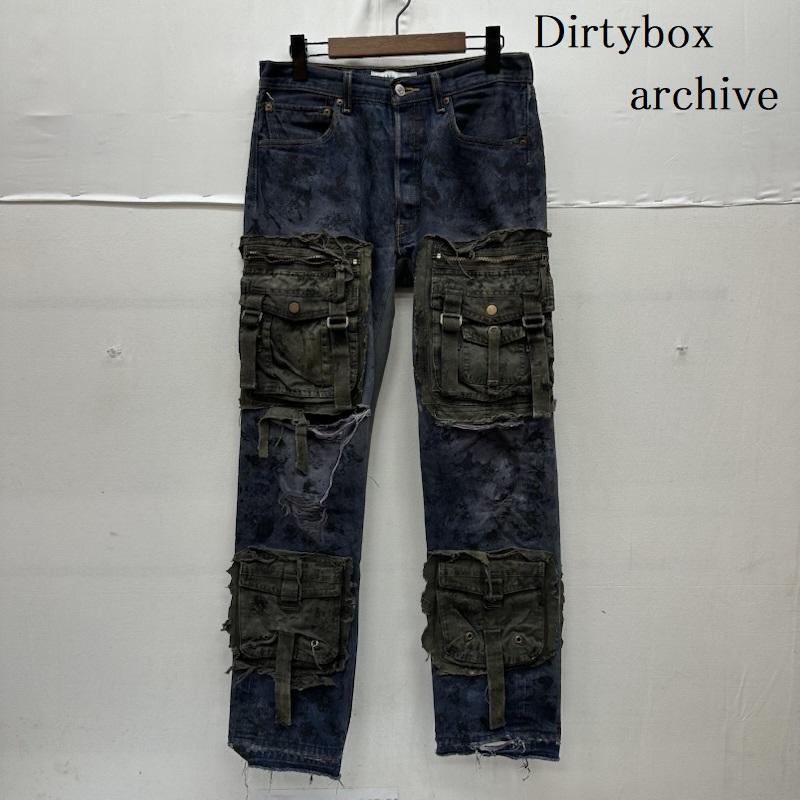 古着 USED パンツ デニム、ジーンズ Dirtybox archive levi s 501 再構築 リメイク ダメージ デニム パンツ 32インチ インディゴ / インディゴ / Indigo メンズ USED 古着 中古 50166732