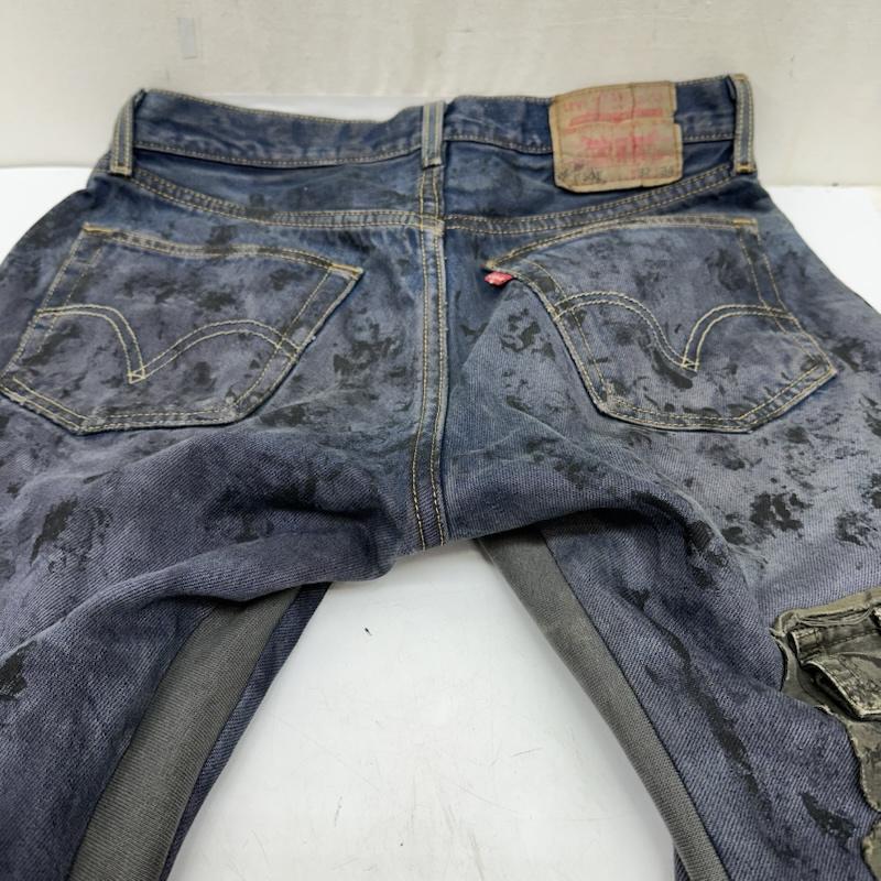 古着 USED パンツ デニム、ジーンズ Dirtybox archive levi s 501 再構築 リメイク ダメージ デニム パンツ 32インチ インディゴ / インディゴ / Indigo メンズ USED 古着 中古 50166732
