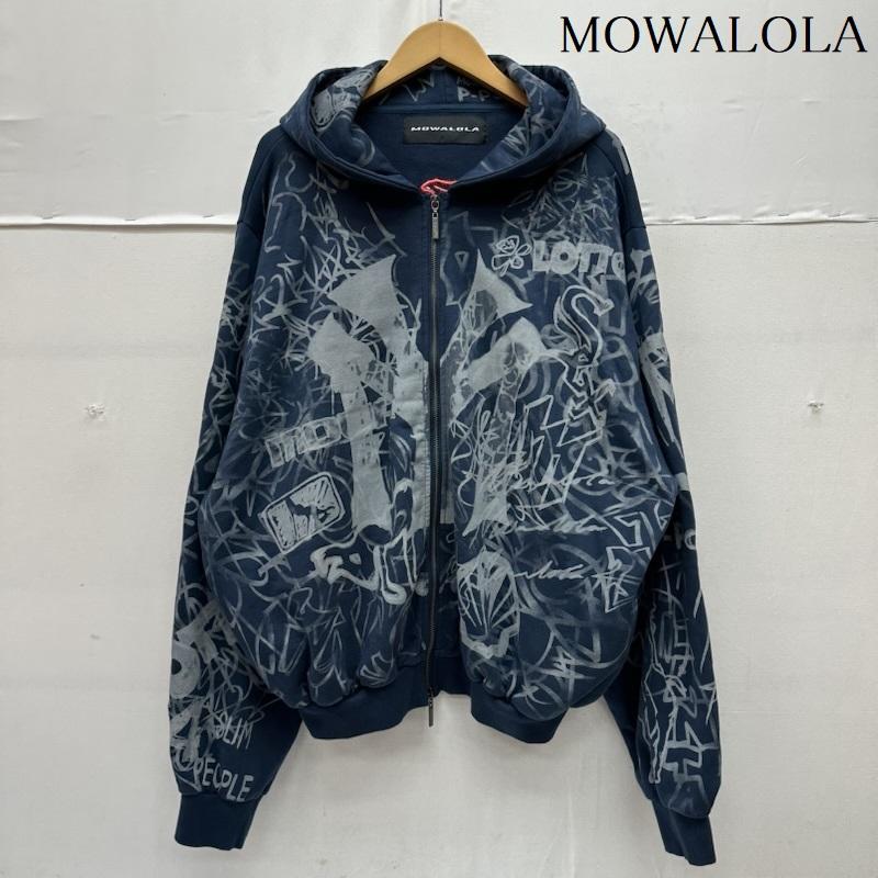 古着 USED パーカー 長袖 MOWALOLA Grafitti Track Top ドラゴン 刺繍 ジップ パーカー XL 紺 / ネイビー / navy メンズ USED 古着 中古 50166733