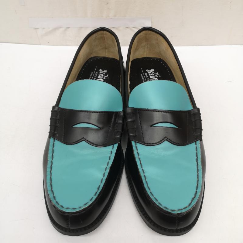 ケンフォード KENFORD ローファー ローファー EMBOSSED LOAFERS BLACK TURQUOISE ローファー 27.0cm メンズ USED 古着 中古 50166737