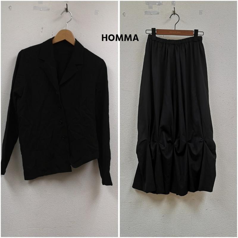 ホンマ HOMMA セットアップ セットアップ 日本製 アシンメトリー テーラード バルーン スカート セットアップ 2 黒 / ブラック / black レディース USED 古着 中古 50166747