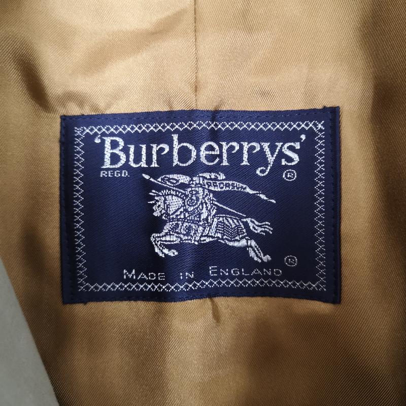 バーバリーズ BURBERRYS コート コート一般 英国製 ヴィンテージ 比翼仕立て ステンカラー コート バルマカーン コート fga28-902 オリーブグリーン / オリーブグリーン / レディース USED 古着 中古 50166749