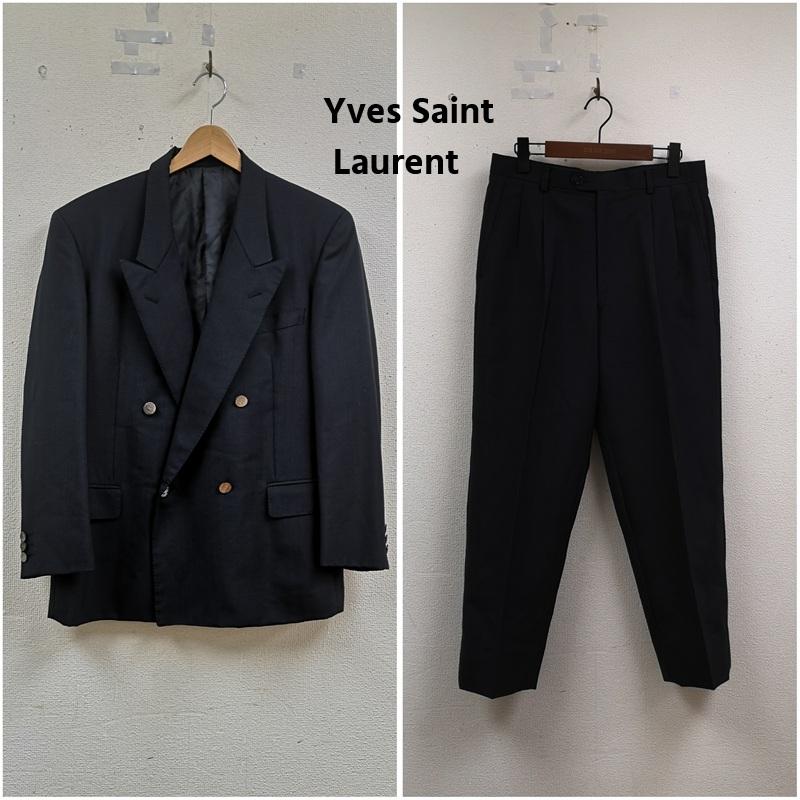 イヴサンローラン Yves Saint Laurent ジャケット、上着 ジャケット、ブレザー diffusion homme 日本製 ダブルブレスト テーラードジャケット セットアップ 紺 / ネイビー / navy メンズ USED 古着 中古 50166751