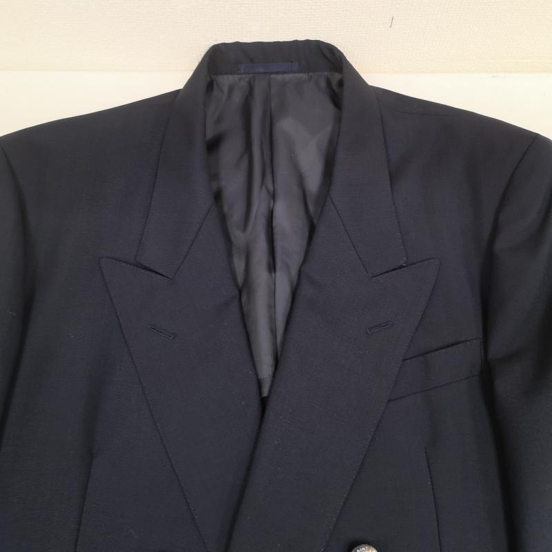 イヴサンローラン Yves Saint Laurent ジャケット、上着 ジャケット、ブレザー diffusion homme 日本製 ダブルブレスト テーラードジャケット セットアップ 紺 / ネイビー / navy メンズ USED 古着 中古 50166751