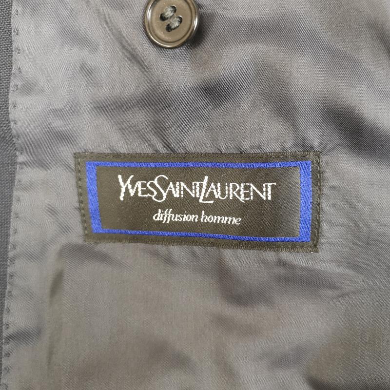 イヴサンローラン Yves Saint Laurent ジャケット、上着 ジャケット、ブレザー diffusion homme 日本製 ダブルブレスト テーラードジャケット セットアップ 紺 / ネイビー / navy メンズ USED 古着 中古 50166751