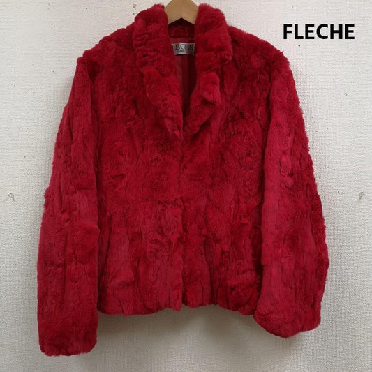 古着 USED コート 毛皮、ファー FLECHE レッキス ラビット 毛皮 ファー ハーフ丈 コート アウター 赤 / レッド / red レディース USED 古着 中古 50166759