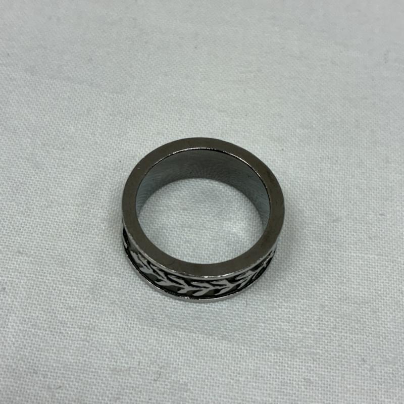 ディーゼル DIESEL アクセサリー 指輪 ステンレス スチール シルバー カラー エンボス ロゴ リング 19号 - メンズ USED 古着 中古 50166761