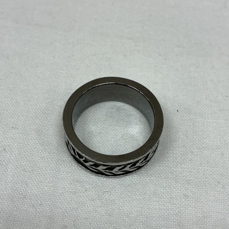 ディーゼル DIESEL アクセサリー 指輪 ステンレス スチール シルバー カラー エンボス ロゴ リング 19号 - メンズ USED 古着 中古 50166761