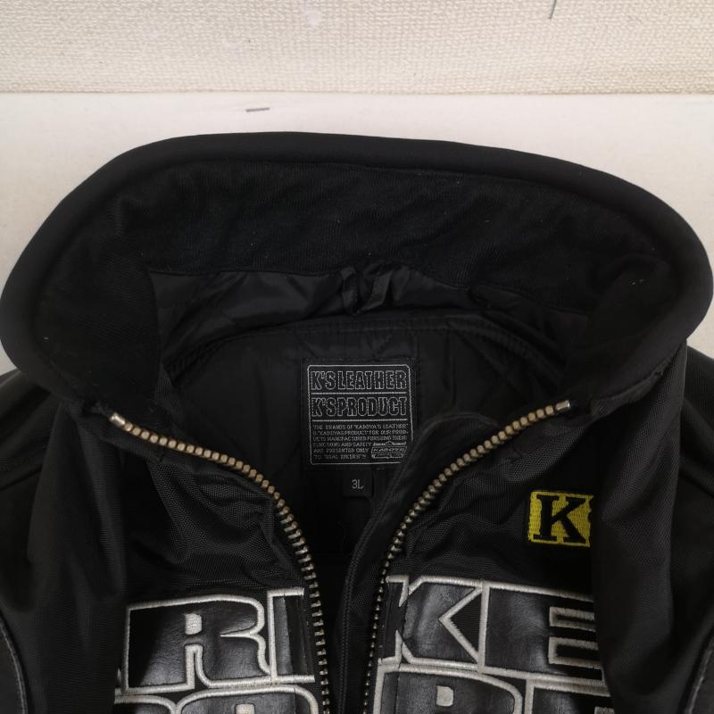 カドヤ KADOYA ジャケット、上着 ライダース DARKEST CORE シリーズ バイク ライディング レーシング プロテクター ジャケット 3L 黒 / ブラック / black メンズ USED 古着 中古 50166762