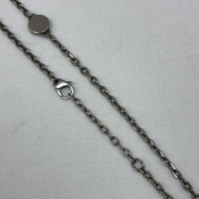 ディーゼル DIESEL アクセサリー ネックレス、ペンダント ステンレス スチール シルバー カラー ドッグタグ チェーン ネックレス - メンズ USED 古着 中古 50166763