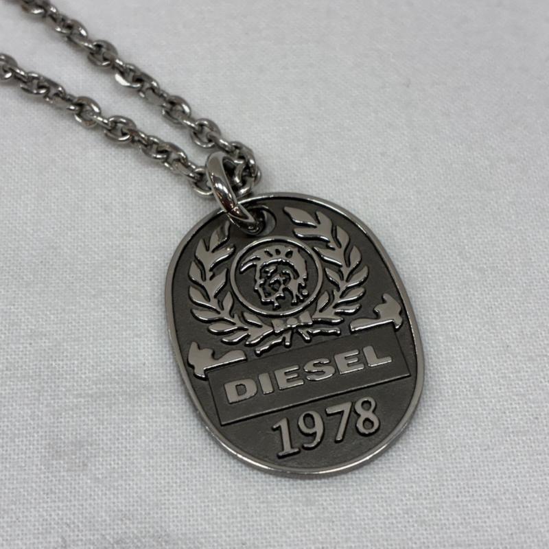 ディーゼル DIESEL アクセサリー ネックレス、ペンダント ステンレス スチール シルバー カラー ドッグタグ チェーン ネックレス - メンズ USED 古着 中古 50166765